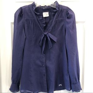 Tommy Girl by Hilfiger 💯 Cotton Navy Blouse